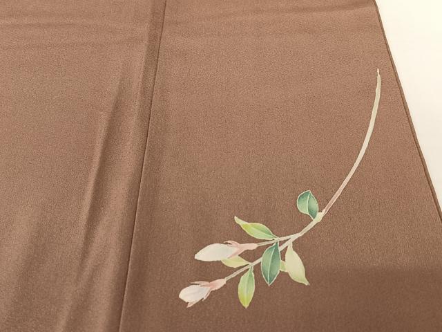 平和屋着物●京加賀糸目友禅作家　山崎巌　訪問着　枝花文　正絹　逸品　AABC4878zg