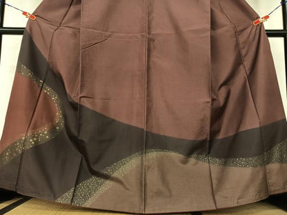 平和屋着物●本場染大島紬 訪問着 箔散らし 金彩 正絹 逸品 AABC4882zg