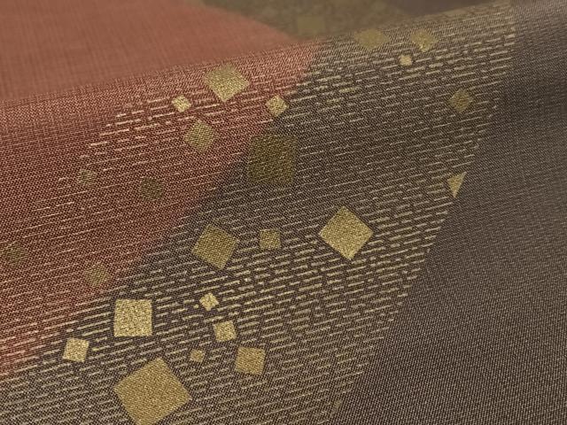 平和屋着物●本場染大島紬 訪問着 箔散らし 金彩 正絹 逸品 AABC4882zg