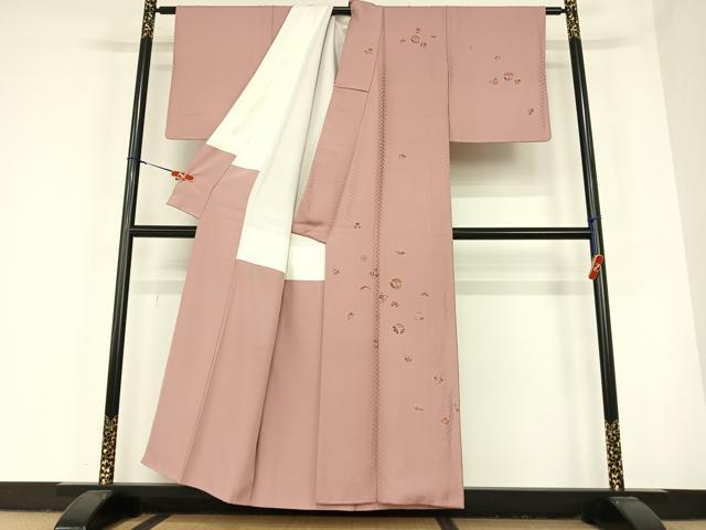 平和屋着物●友禅作家の巨匠 浅井青仁 訪問着 草花丸文 金彩 正絹 逸品 AABC4887zg