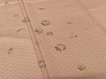 平和屋着物●友禅作家の巨匠 浅井青仁 訪問着 草花丸文 金彩 正絹 逸品 AABC4887zg