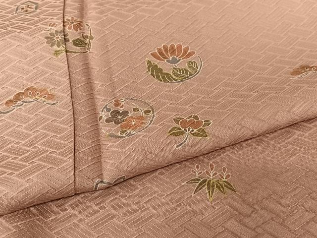 平和屋着物●友禅作家の巨匠 浅井青仁 訪問着 草花丸文 金彩 正絹 逸品 AABC4887zg