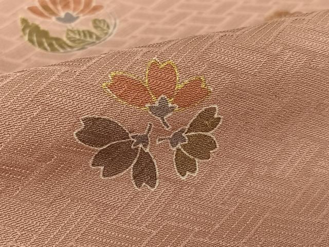 平和屋着物●友禅作家の巨匠 浅井青仁 訪問着 草花丸文 金彩 正絹 逸品 AABC4887zg