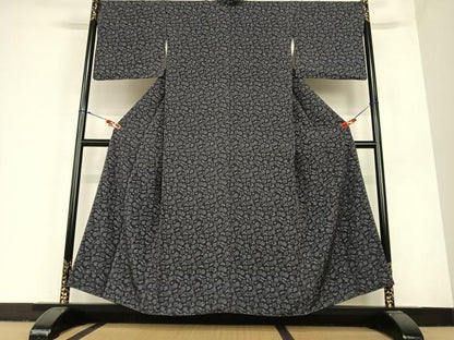 平和屋着物●上質な小紋 変わり市松丸文 健勝苑扱い 正絹 逸品 AABC4894zg