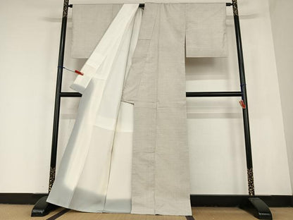 平和屋着物●本場大島紬 白大島 100亀甲 総詰め 正絹 逸品 AABC4897zg