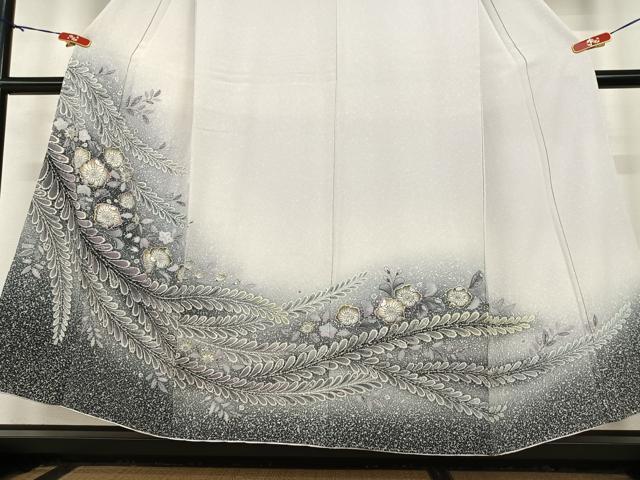 平和屋着物●訪問着 辻が花 絞り 暈し染め 金彩 正絹 逸品 未使用 AABC4903zg