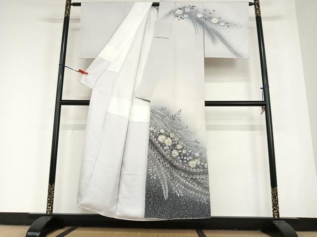 平和屋着物●訪問着 辻が花 絞り 暈し染め 金彩 正絹 逸品 未使用 AABC4903zg