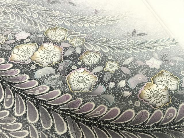 平和屋着物●訪問着 辻が花 絞り 暈し染め 金彩 正絹 逸品 未使用 AABC4903zg