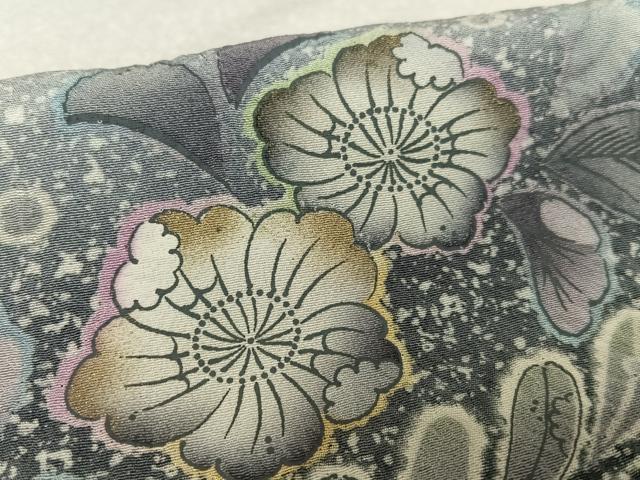 平和屋着物●訪問着 辻が花 絞り 暈し染め 金彩 正絹 逸品 未使用 AABC4903zg