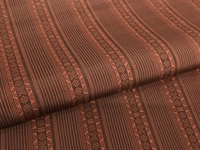 平和屋着物●お召 間道 三越扱い 正絹 逸品 未使用 AABC4906zg