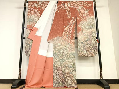 平和屋着物●豪華振袖 辻が花 絞り 暈し染め 金彩 正絹 逸品 AABC4914zg