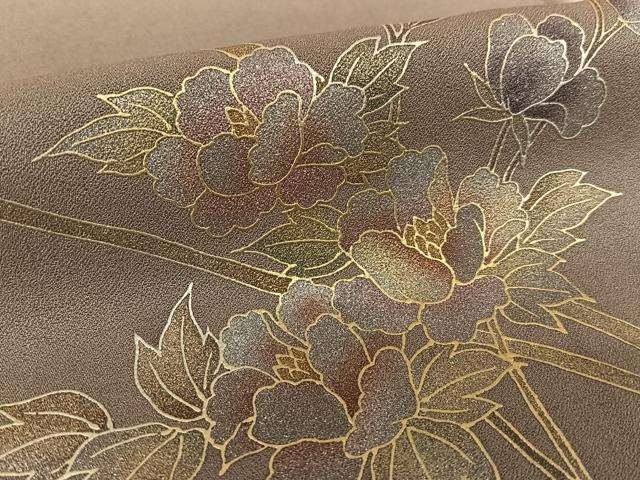 平和屋着物●訪問着 枝花文 暈し染め 金彩 正絹 逸品 AABC4915zg