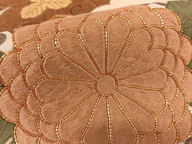平和屋着物●豪華色留袖　駒刺繍　鳳凰花菱文　金彩　正絹　逸品　AABC4954zg