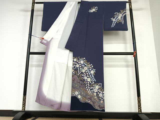 平和屋着物●越後十日町の一流染匠 桐屋・翠山工房 訪問着 辻が花 絞り 暈し染め 金彩 やまと誂製 正絹 逸品 AABC4962zg