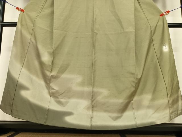 平和屋着物●根津栄一　訪問着　紬地　霞文　暈し染め　正絹　逸品　AABC4964zg