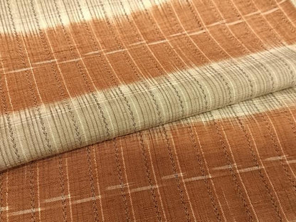 平和屋着物●上質な紬　段違い文　正絹　逸品　AABC4966zg