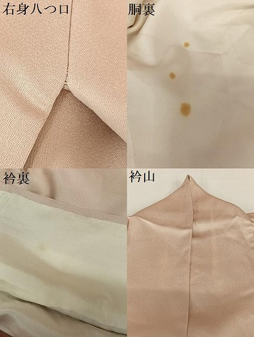 平和屋着物●訪問着　友禅　草花文　枝梅　暈し染め　正絹　逸品　AABC4972zg