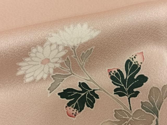平和屋着物●訪問着　友禅　草花文　枝梅　暈し染め　正絹　逸品　AABC4972zg