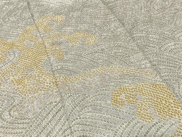 平和屋着物●訪問着 絞り 立波文 正絹 逸品 AABC4978zg