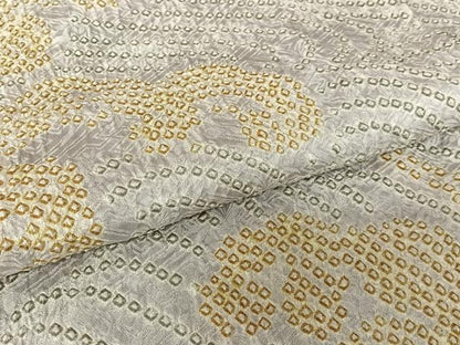 平和屋着物●訪問着 絞り 立波文 正絹 逸品 AABC4978zg