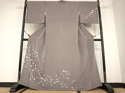 平和屋着物●訪問着 友禅 松竹梅宝尽くし 鬼しぼ縮緬 正絹 逸品 AABC5003zg