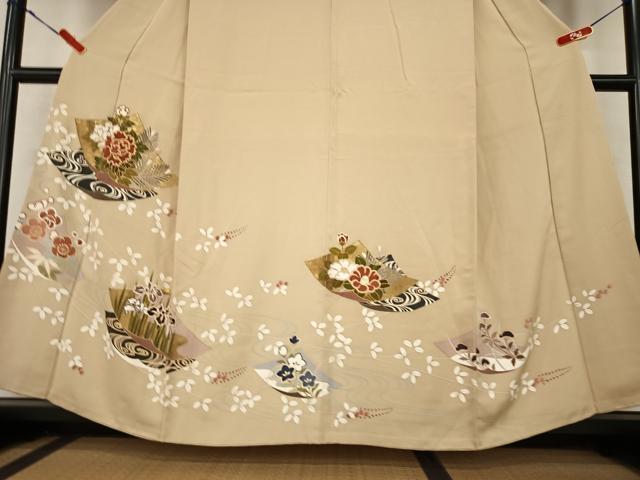 平和屋着物●豪華色留袖　駒刺繍　色紙重ね流水花文　金彩　やまと誂製　正絹　逸品　AABC5011zg