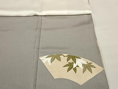 平和屋着物●豪華色留袖　駒刺繍　道長地紙重ね花文　金銀彩　正絹　逸品　AABC5012zg