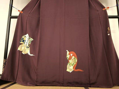 平和屋着物●豪華色留袖 作家者 歌舞伎 連獅子 手描き 金彩 正絹 逸品 AABC5013zg