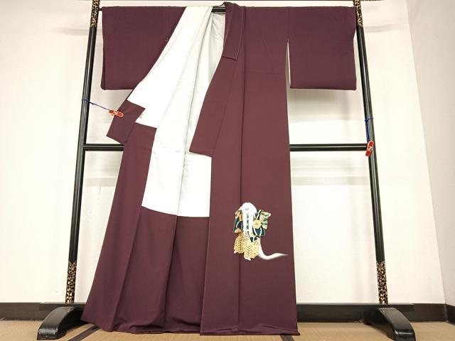 平和屋着物●豪華色留袖 作家者 歌舞伎 連獅子 手描き 金彩 正絹 逸品 AABC5013zg