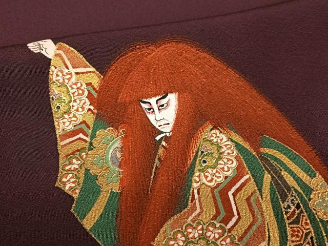 平和屋着物●豪華色留袖 作家者 歌舞伎 連獅子 手描き 金彩 正絹 逸品 AABC5013zg