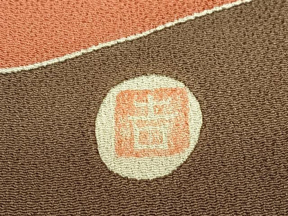 平和屋着物●和染紅型 栗山紅型 栗山吉三郎 訪問着 よろけ縞 鬼しぼ縮緬 正絹 逸品 未使用 AABC5015zg