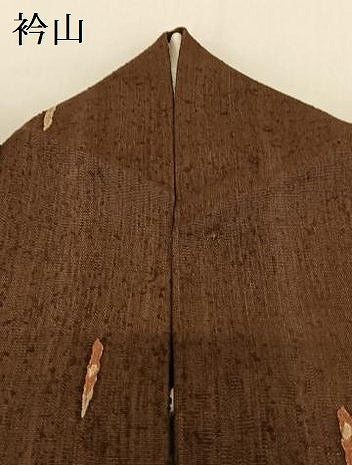 平和屋着物●上質な紬 胴抜き仕立て 幾何学文様 正絹 逸品 AABC5016zg