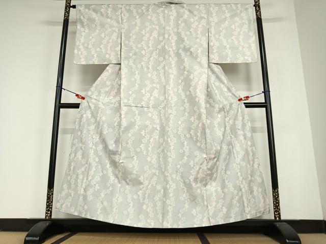 平和屋着物▽上質な紬　単衣　手描き　楓　正絹　逸品　AABD0257fy 平和屋着物▽上質な紬 単衣 手描き 楓 正絹 逸品 AABD0257fy 【公式通販】