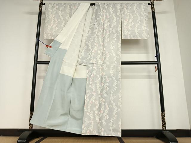 平和屋着物●上質な紬　楓文　正絹　逸品　未使用　AABC5023zg