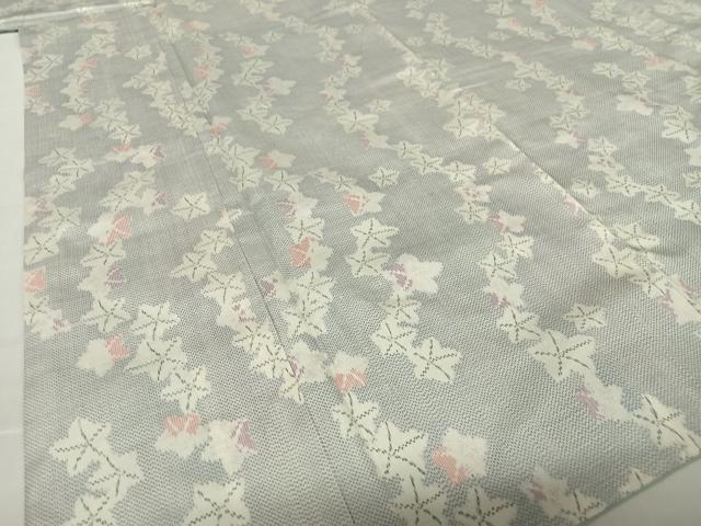 平和屋着物●上質な紬　楓文　正絹　逸品　未使用　AABC5023zg