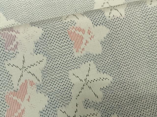 平和屋着物●上質な紬　楓文　正絹　逸品　未使用　AABC5023zg
