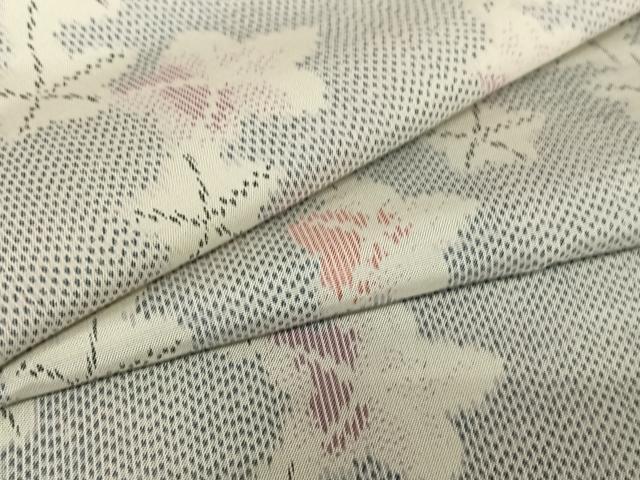 平和屋着物●上質な紬　楓文　正絹　逸品　未使用　AABC5023zg