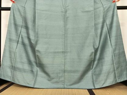 平和屋着物●上質な紬　訪問着　横段文　正絹　逸品　AABC5038zg