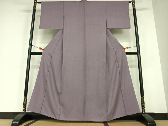 平和屋着物●上質な色無地 暗紅色 正絹 逸品 AABC5048zg