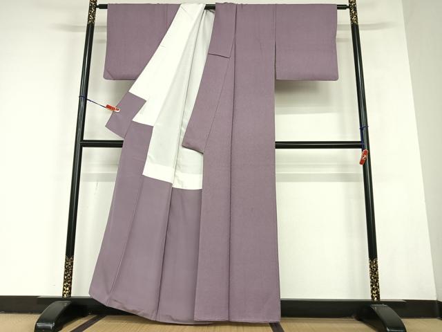 平和屋着物●上質な色無地 暗紅色 正絹 逸品 AABC5048zg