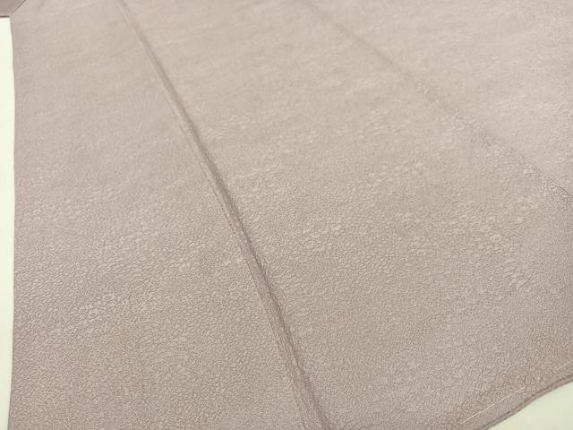 平和屋着物●上質な色無地　草花地紋　梅鼠色　正絹　逸品　AABC5050zg