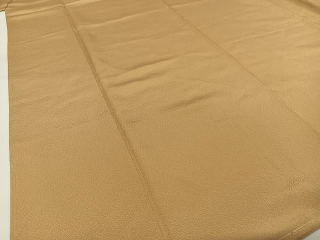 平和屋着物●上質な色無地　焦香色　正絹　逸品　AABC5051zg