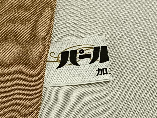 平和屋着物●上質な色無地　焦香色　正絹　逸品　AABC5051zg