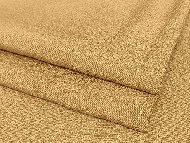 平和屋着物●上質な色無地　焦香色　正絹　逸品　AABC5051zg