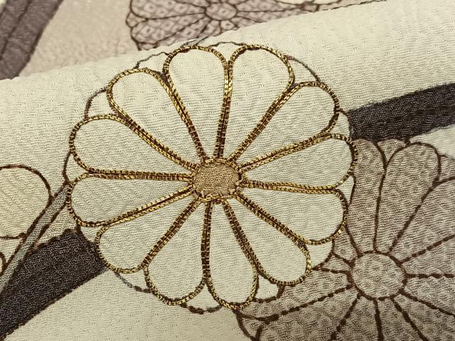 平和屋着物●十日町 名門青柳高級ブランド　大喜百花　訪問着　駒刺繍　絞り　舞花文　ロング丈　正絹　逸品　未使用　AABC5065zg