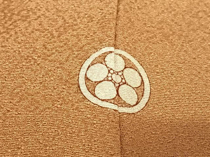 平和屋着物●上質な色無地　胡桃色　正絹　逸品　未使用　AABC5066zg