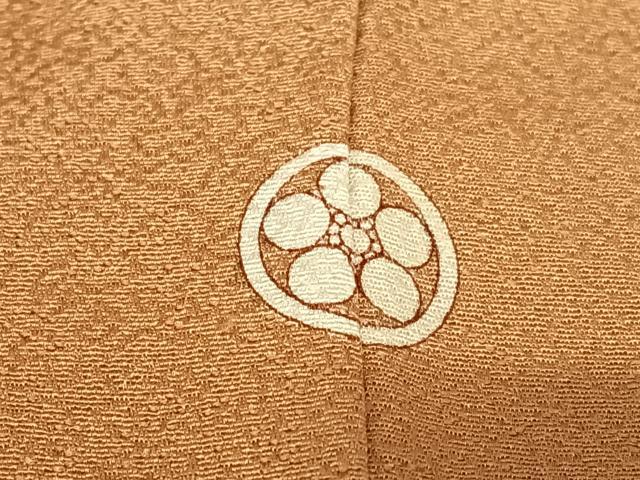平和屋着物●上質な色無地　胡桃色　正絹　逸品　未使用　AABC5066zg