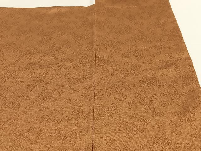 平和屋着物●上質な色無地　胡桃色　正絹　逸品　未使用　AABC5066zg