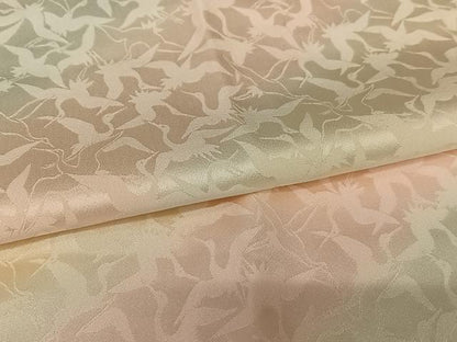 平和屋着物●長襦袢　袷　群れ鶴文　暈し染め　正絹　逸品　AABC5073zg