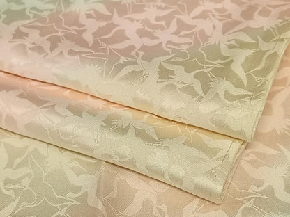 平和屋着物●長襦袢　袷　群れ鶴文　暈し染め　正絹　逸品　AABC5073zg